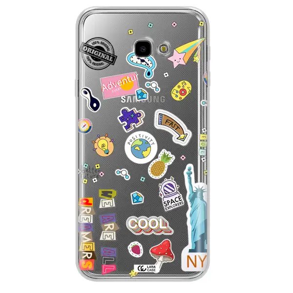 Stickers Samsung J4 Plus Clear TPU Case