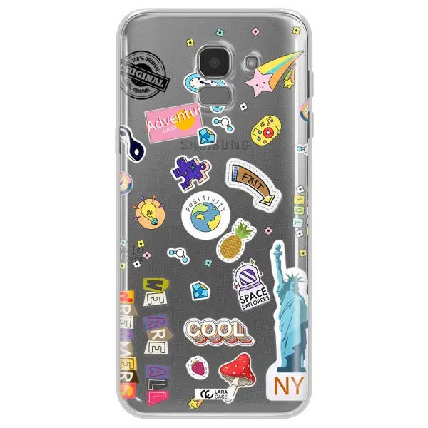 Stickers Samsung J6 Clear TPU Case