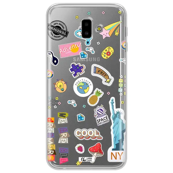 Stickers Samsung J6 Plus Clear TPU Case