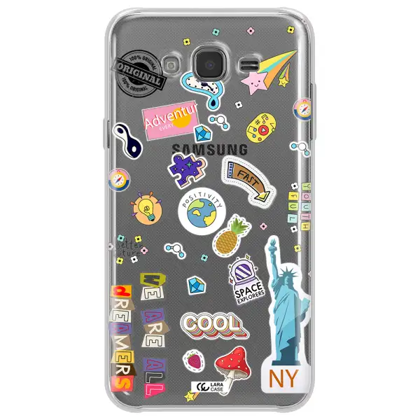 Stickers Samsung J7 2015 Clear TPU Case