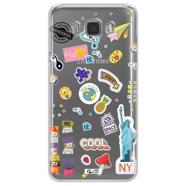 Stickers Samsung J7 2016 Clear TPU Case