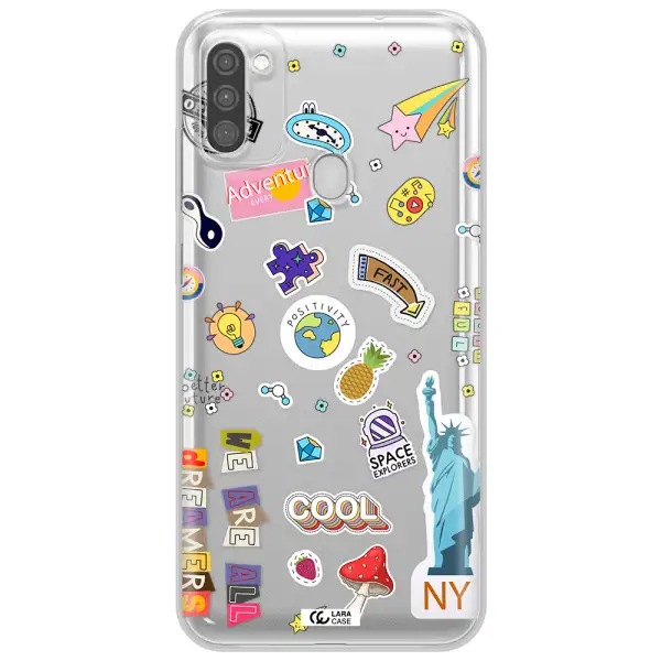 Stickers Samsung M11 Clear TPU Case