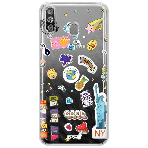 Stickers Samsung M30 Clear TPU Case
