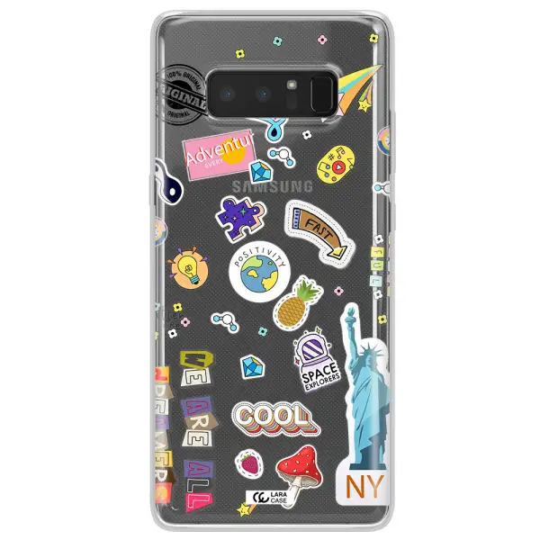 Stickers Samsung Note 8 Clear TPU Case