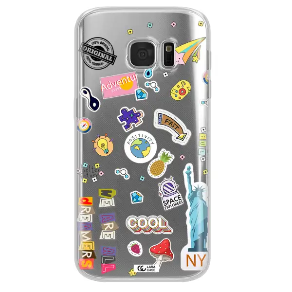 Stickers Samsung S 7 Clear TPU Case