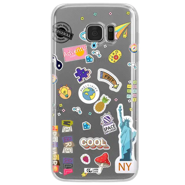 Stickers Samsung S7 Edge Clear TPU Case
