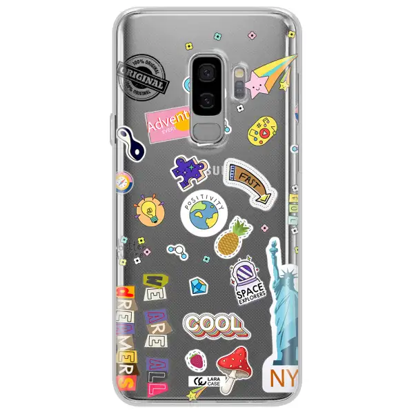 Stickers Samsung S9 Plus Clear TPU Case