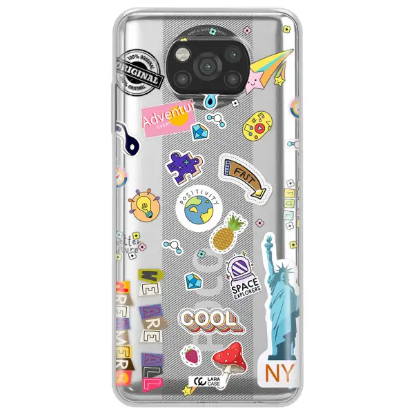 Stickers Xiaomi Poco X3 Clear TPU Case
