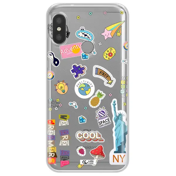 Stickers Xiaomi Redmi 6 Pro Clear TPU Case
