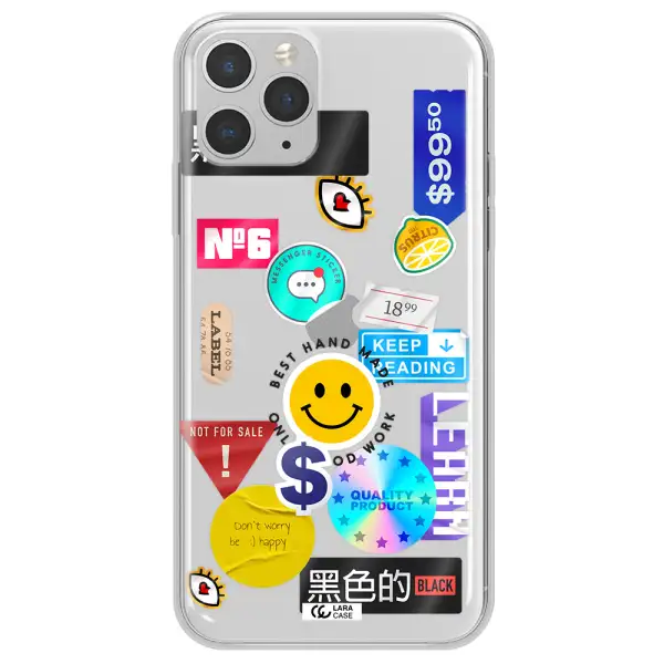 Happy Stıckers Apple iPhone 11 pro Clear TPU Case