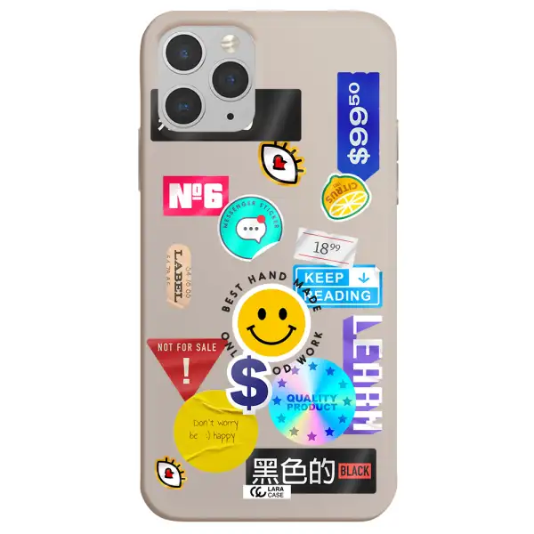 Happy Stıckers Apple iPhone 11 pro max Silicone Stone Case