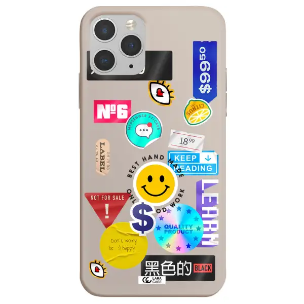 Happy Stıckers Apple iPhone 11 pro Silicone Stone Case