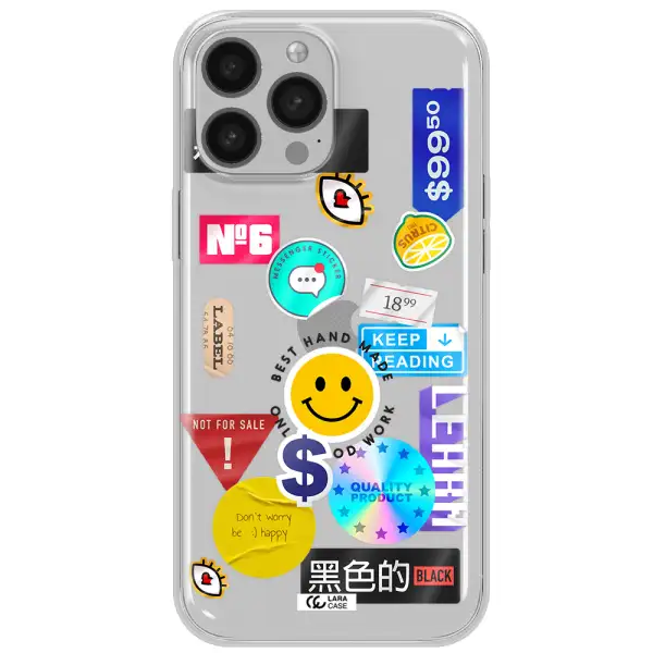 Happy Stıckers Apple iPhone 13 Pro Max Clear TPU Case