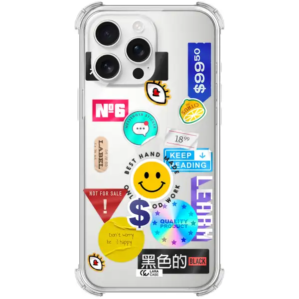 Happy Stıckers Apple Iphone 16 Pro Max Clear Pc Case