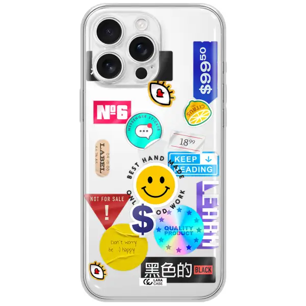 Happy Stıckers Apple Iphone 16 Pro Max Clear Tpu Case