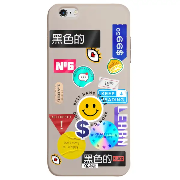 Happy Stıckers Apple iPhone 6 s plus Silicone Stone Case