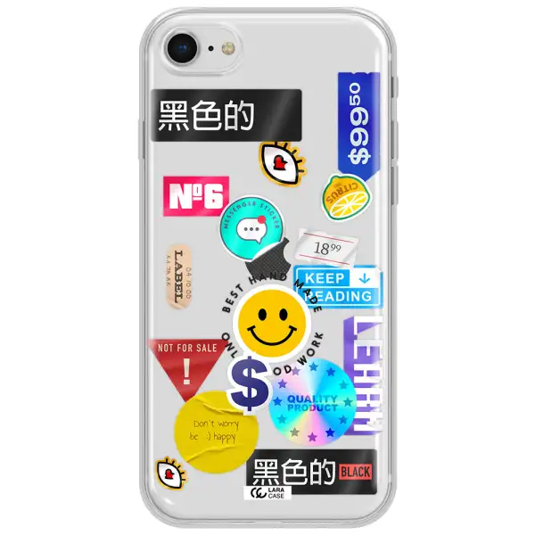 Happy Stıckers Apple Iphone Se 2020 Clear Tpu Case
