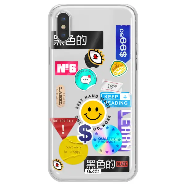 Happy Stıckers Apple iPhone XS Clear TPU Case