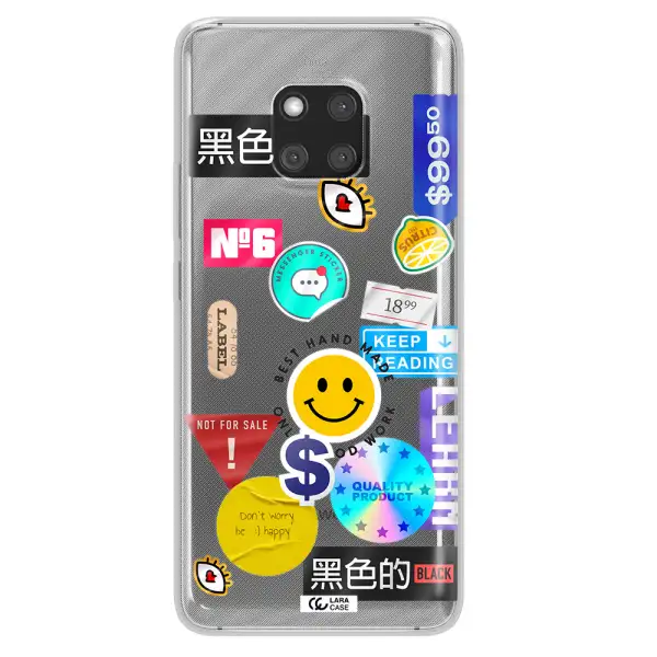 Happy Stıckers Huawei Mate 20 Pro Clear TPU Case