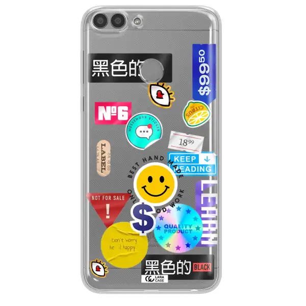 Happy Stıckers Huawei P Smart Clear TPU Case