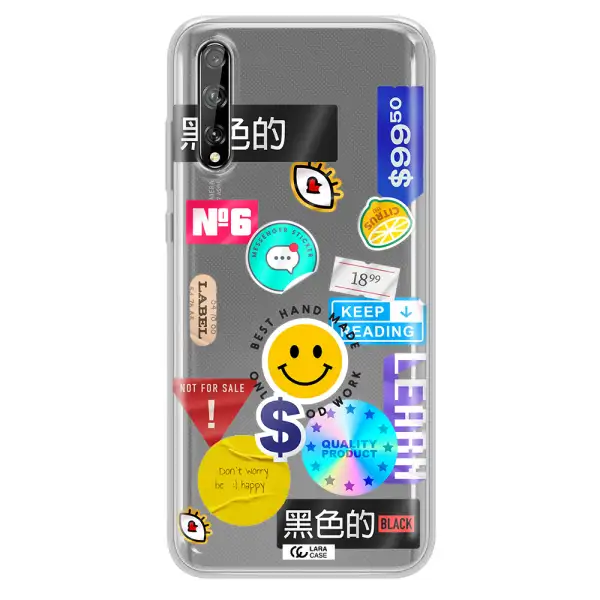 Happy Stıckers Huawei P Smart S Clear TPU Case
