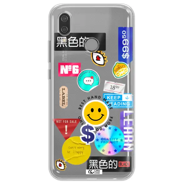 Happy Stıckers Huawei P20 Lite Clear TPU Case