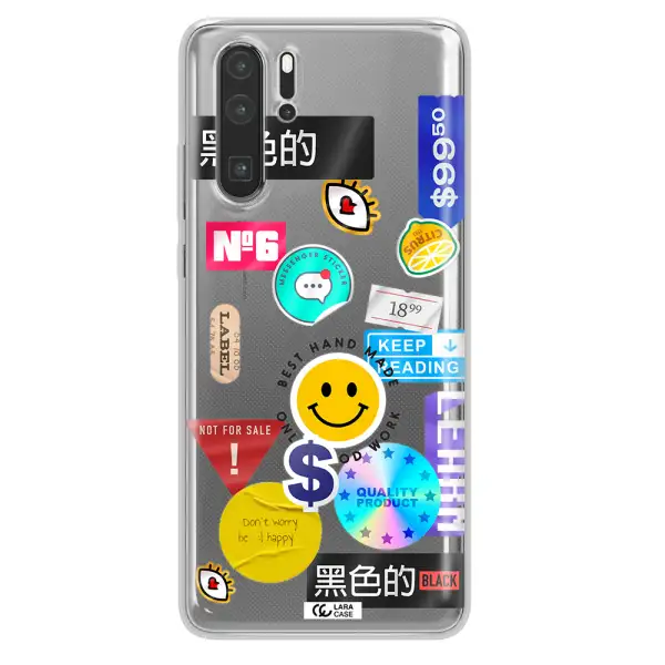 Happy Stıckers Huawei P30 Pro Clear TPU Case