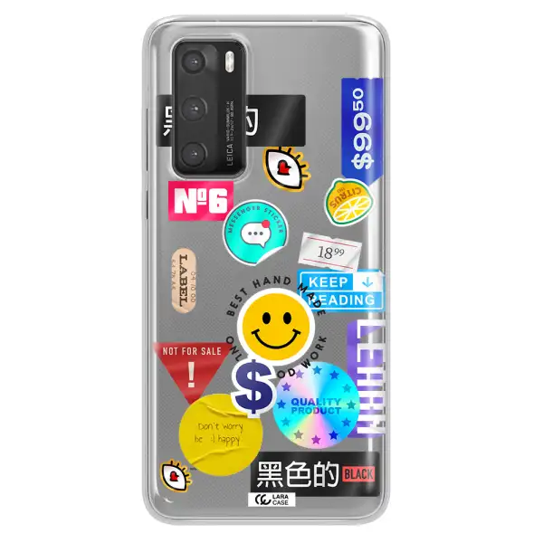Happy Stıckers Huawei P40 Clear TPU Case