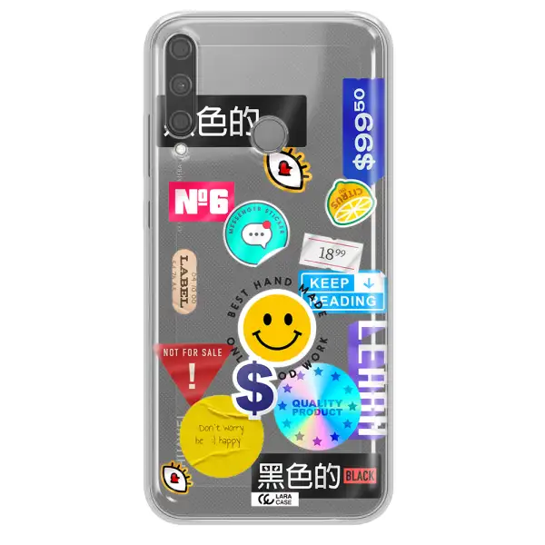 Happy Stıckers Huawei P40 Lite E Clear TPU Case