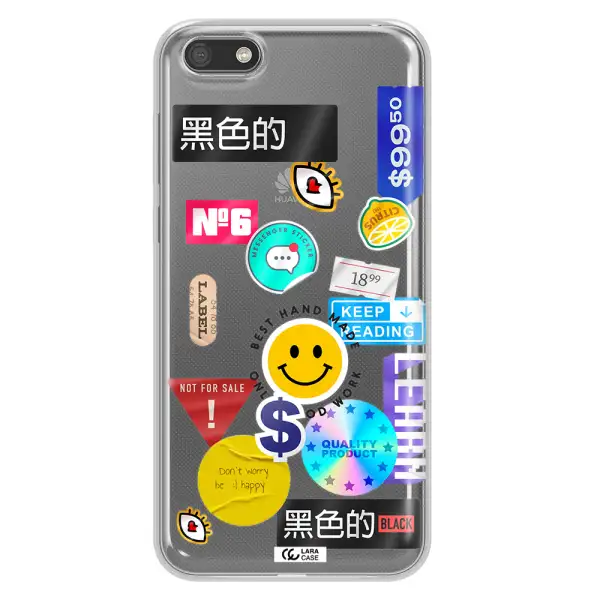 Happy Stıckers Huawei Y5 2018 Clear TPU Case