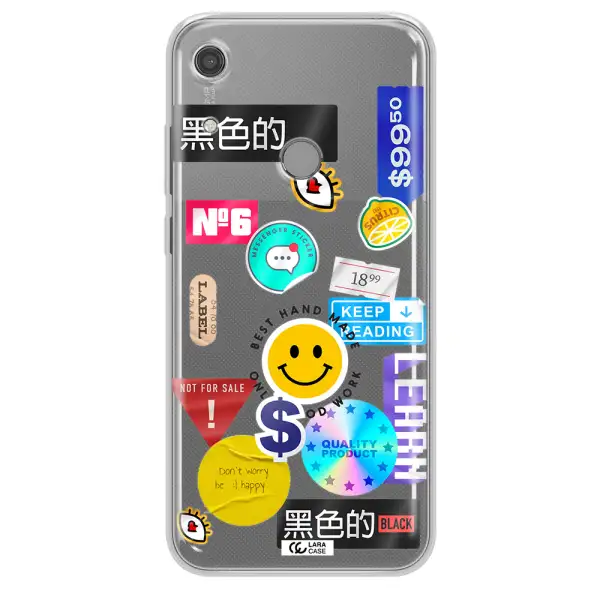 Happy Stıckers Huawei Y6S Clear TPU Case