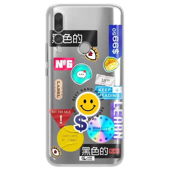 Happy Stıckers Huawei Y9 Prime 2019 Clear TPU Case