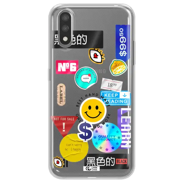 Happy Stıckers Samsung A01 Clear TPU Case