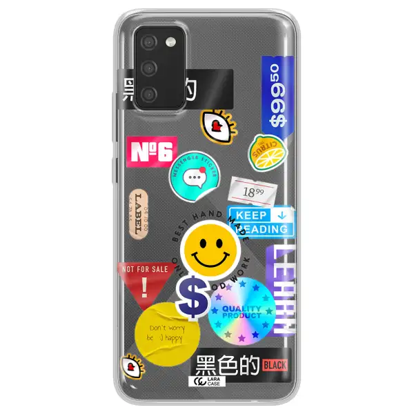 Happy Stıckers Samsung A02S Clear TPU Case