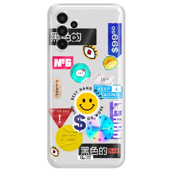 Happy Stıckers Samsung A13 4g Clear TPU Case