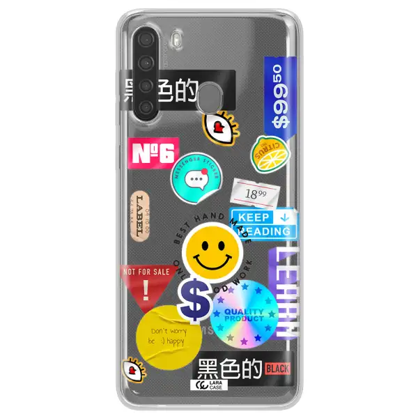 Happy Stıckers Samsung A21 Clear TPU Case