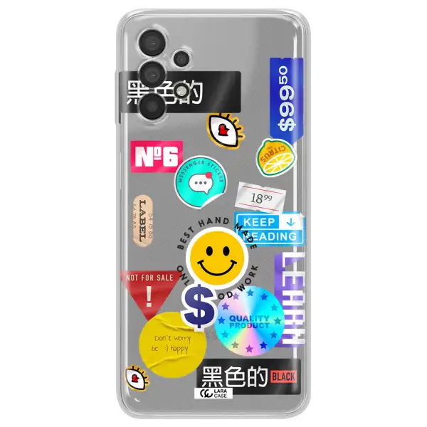 Happy Stıckers Samsung A32 Clear TPU Case