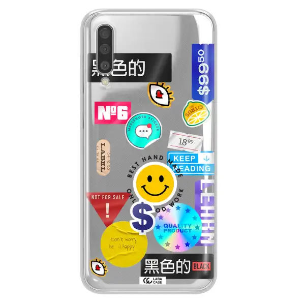 Happy Stıckers Samsung A50S Clear Tpu Case