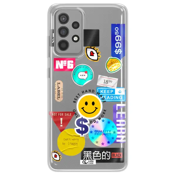 Happy Stıckers Samsung A52 Clear TPU Case