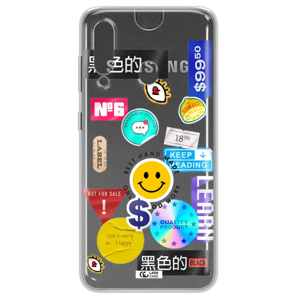 Happy Stıckers Samsung A60 Clear TPU Case