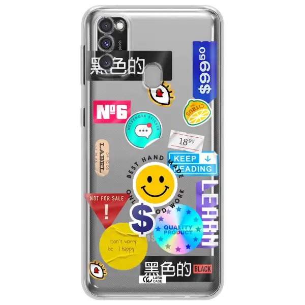 Happy Stıckers Samsung M30S Clear TPU Case