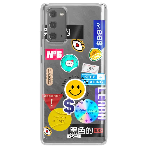 Happy Stıckers Samsung Note 20 Clear TPU Case
