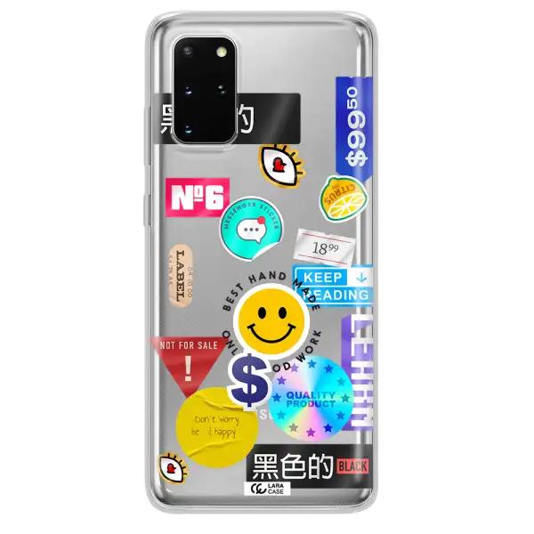 Happy Stıckers Samsung S 20 Plus Clear TPU Case