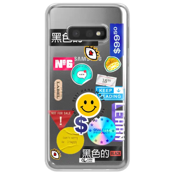 Happy Stıckers Samsung S10e Clear TPU Case
