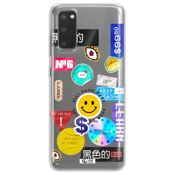 Happy Stıckers Samsung S20 Clear TPU Case