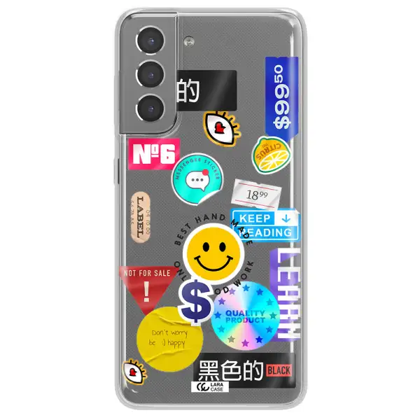 Happy Stıckers Samsung S21 Clear TPU Case