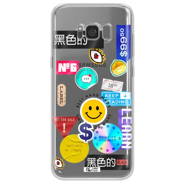 Happy Stıckers Samsung S8 Plus Clear TPU Case