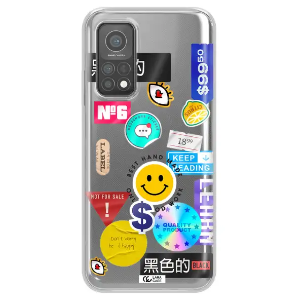 Happy Stıckers Xiaomi Mi 10 T Pro Clear TPU Case