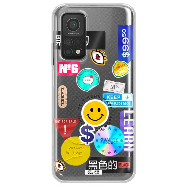 Happy Stıckers Xiaomi Mi 10T Clear TPU Case