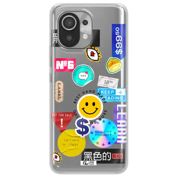 Happy Stıckers Xiaomi Mi 11 Clear TPU Case